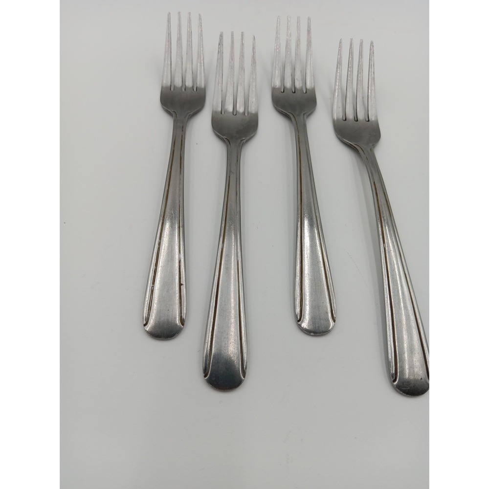 4 Halco‎ Stainless Steel Salad Forks Halco Leonard Patter Made in Japan